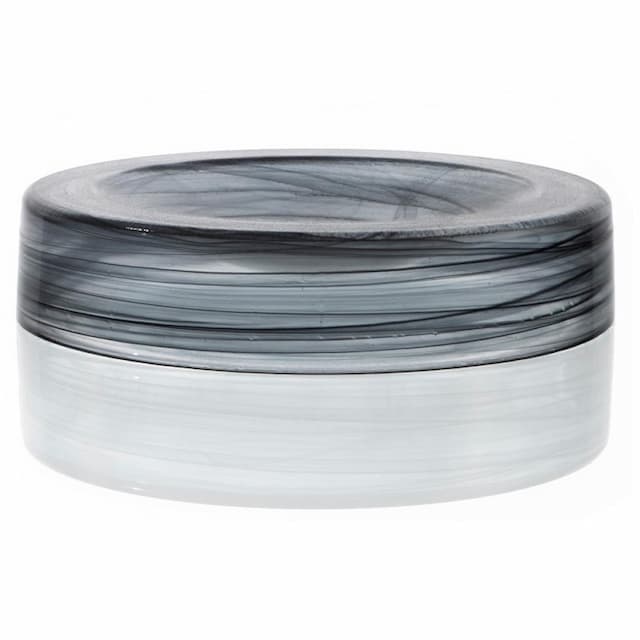 Салатник ARDACAM Hollow ARD 2064.43 d 15 см h 4 см (стекло, цвет / декор бело-черный)