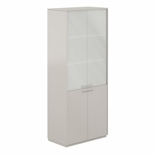 Шкаф высокий с распашными стеклянными фасадами Norden Атлас NZ-0351.GS.GS