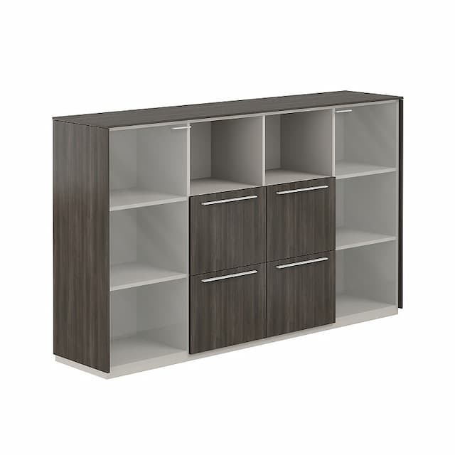 Шкаф средний со стеклом и ящиками Norden Атлас NZ-0306.BT.BT