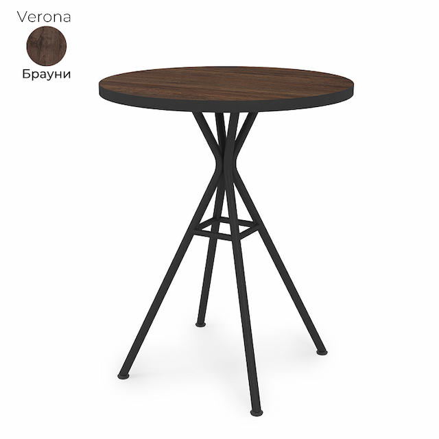 Стол обеденный круглый Алсав 21Verona.006.R Brauni