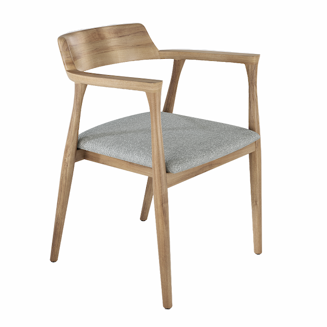 Стул Алсав Киото AL 103 орех натуральный/ткань (рогожка лайт-грей)