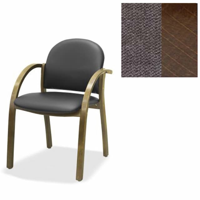 Стул Юнитекс Джуно ткань Сахара серая С26/дерево-орех