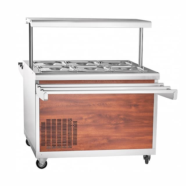 Прилавок холодильный Abat ПВВ(Н)-70ПМ-НШ цвет дуб 