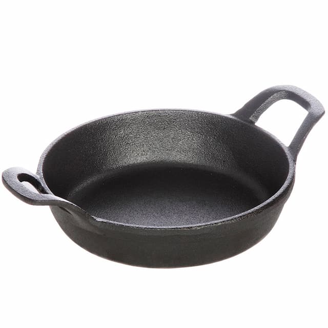 Сковорода чугунная Luxstahl КТ1190 160/37 с двумя ручками порционная [CIPR6250]