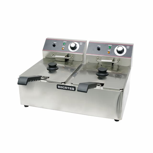 Фритюрница электрическая 2 ванны 11+11 л Kocateq EF112NW